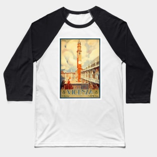 Vicenza, Italy - Vintage Travel Poster Design Baseball T-Shirt